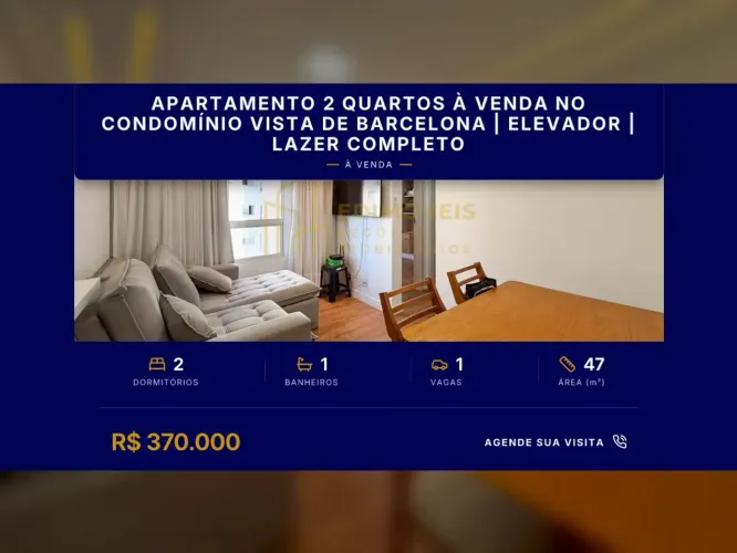 Apartamento 2 Quartos em Maringá | Condomínio Vista de Barcelona com Lazer Completo