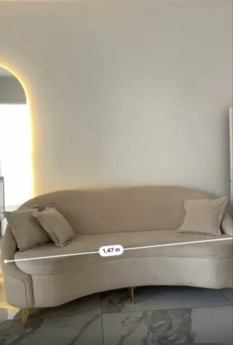 Sofá curvo moderno luxo