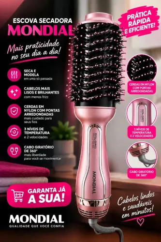 ESCOVA SECADORA DE CABELO MONDIAL