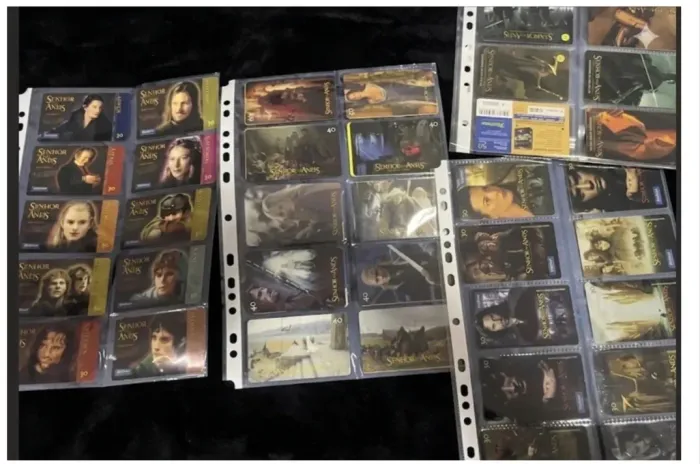 Cartão telefônico  serie senhor dos anéis- 4 séries completa - total 47 cartões