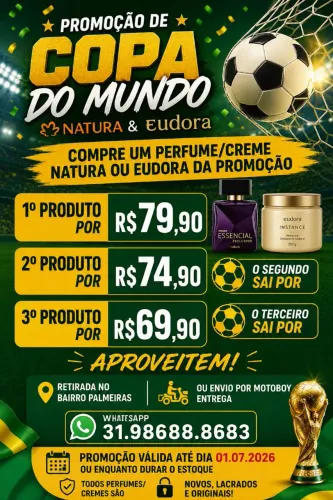 Produtos com promoção Natura Eudora Nobos Lacrados na Validade