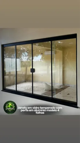 Janela blindex vidro temperado padrão e sob medida 
