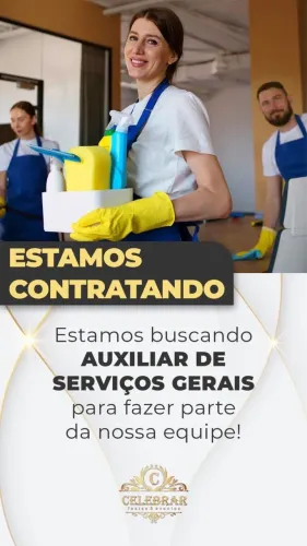 Vaga para serviços gerais limpeza 