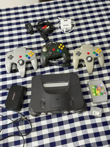 Nintendo 64 3 controles mario 64 original analógico de gamecube 