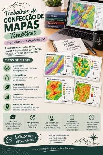 Confecção de mapas temáticos profissionais e acadêmicos