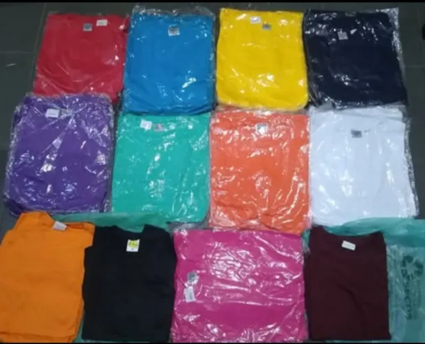 Camisa lisa 100% algodao por 13 reais cada