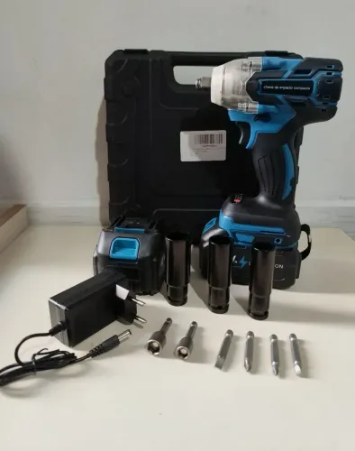Chave de impacto furadeira e parafusadeira sem fio 48v maleta compacta