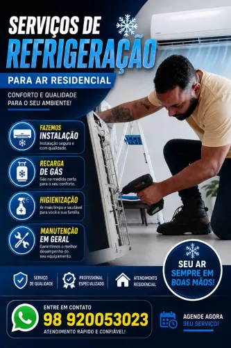 SERVIÇOS DE REFRIGERAÇÃO - AR RESIDENCIAL
