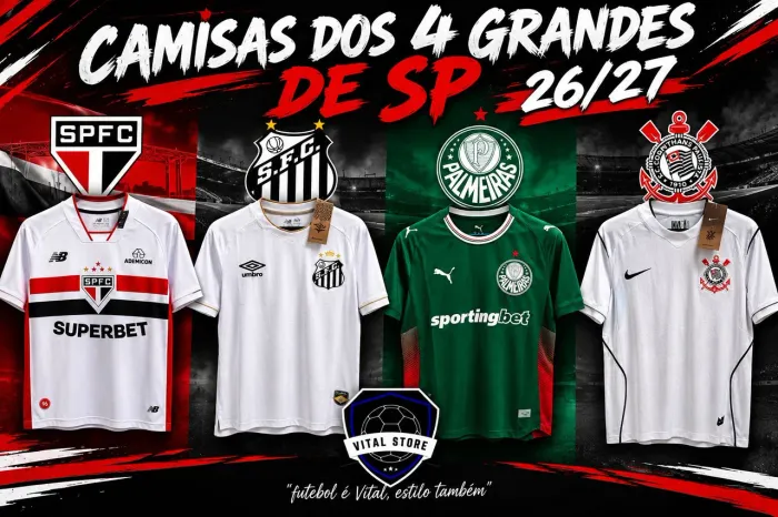 Camisas dos Quatro Grandes Paulistas 26/27
