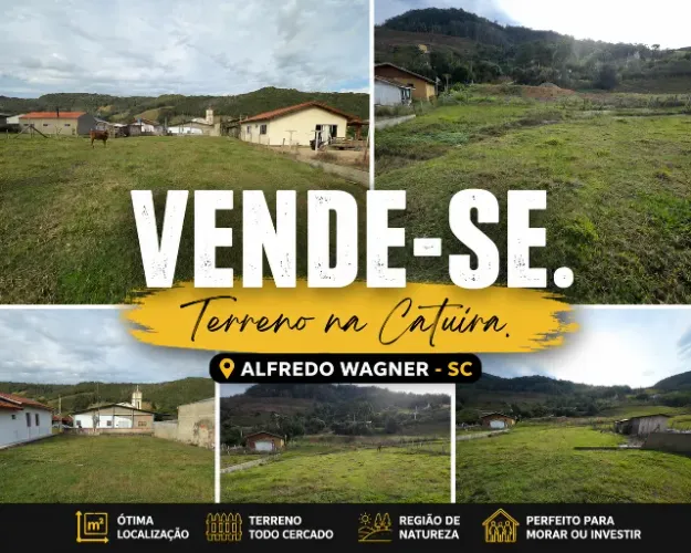 TERRENO À VENDA - CATUIRA - Alfredo Wagner - SC 