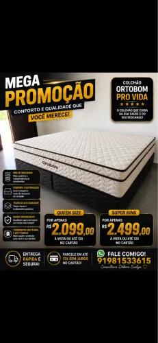 Cama Queen e super king em oferta