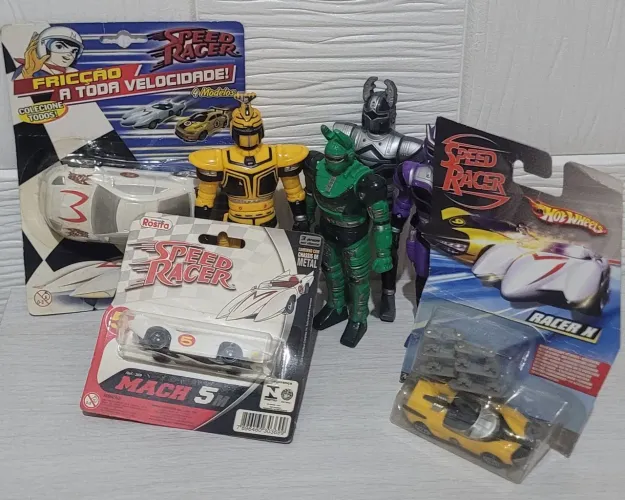 MACH 5 Rosita * RACER X Hotwheels * SPEED RACER DTC * 4 bonecos de Vinil Metal Hero