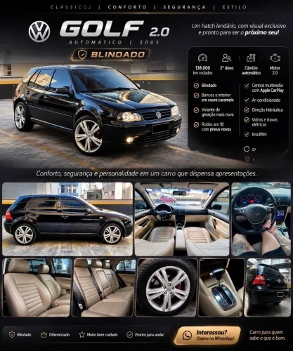 Volkswagen Golf 2.0/ 2.0 MI Flex Comfortline Aut. 2005