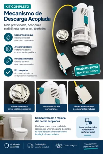 Peça para descarga acoplada