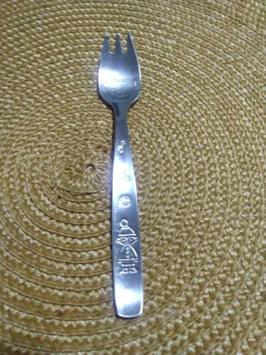 Antigo garfo infantil Hércules coleção Comer Brincando