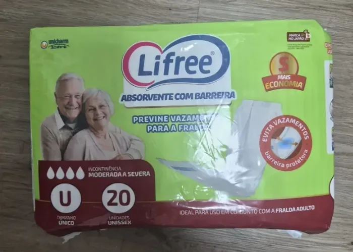 Absorvente Geriátrico LIFREE com 20 Unidades