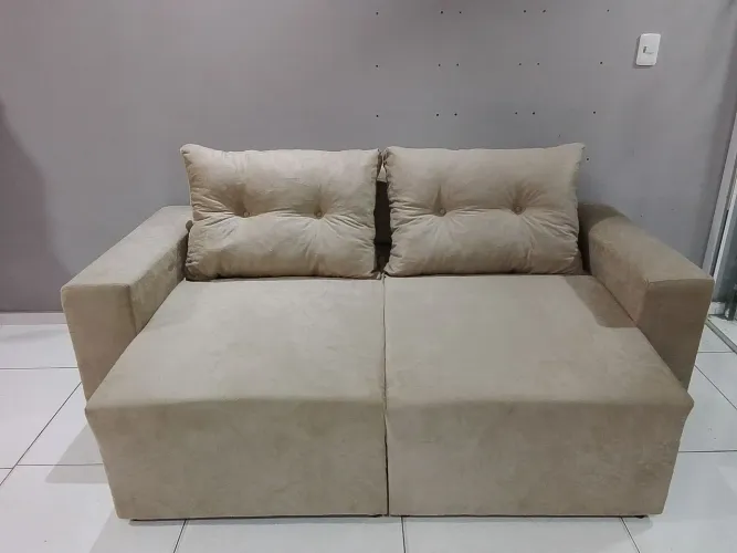 Promoção imperdível de 1500 por 1299,99 Sofá retrátil novo capacidade 3 pessoas 