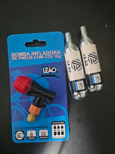 Kit bomba infladora pneu de bike co2