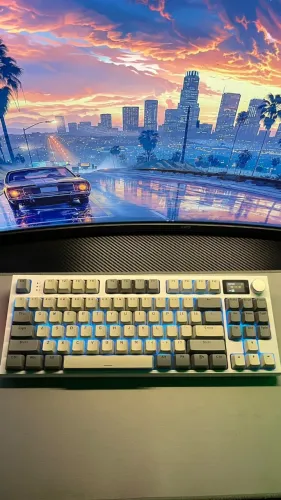 ATTACK SHARK K86 - MECÂNICO GAMER RGB + TELA TFT