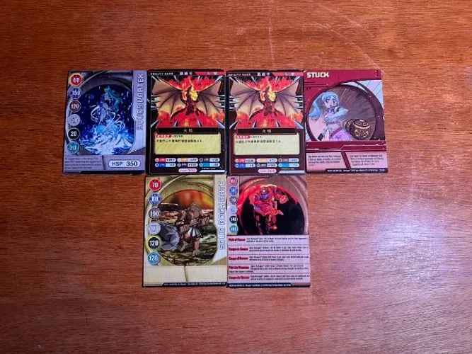 Lote de 6 Cartas Magnéticas Bakugan - Guerreiros da Batalha - EM ÓTIMO ESTADO - RELÍQUIA