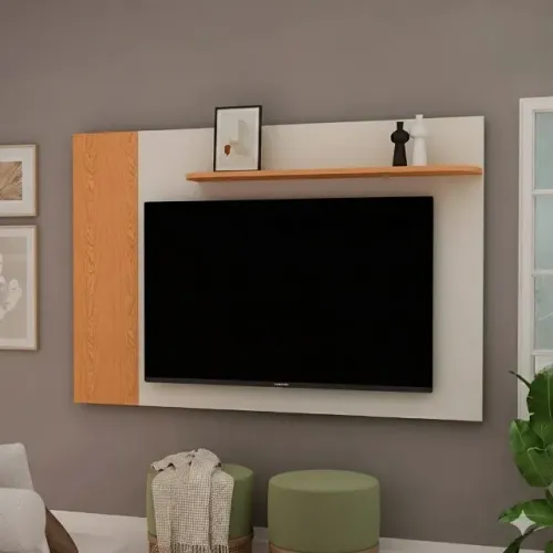 Painel Flórida Cinamomo/Off White ate 50 polegadas