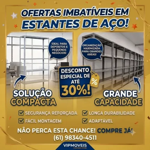 ESTANTES EM AÇO