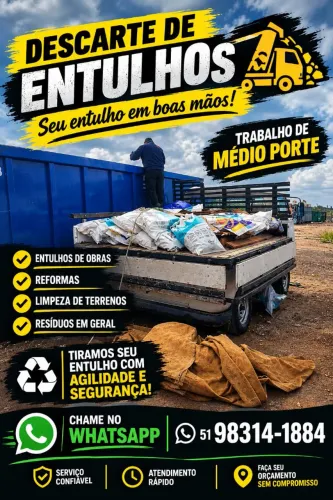 Remoção de entulhos cata bagulhos Porto Alegre