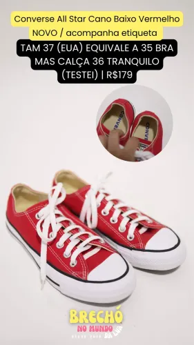 ALL STAR CANO BAIXO VERMELHO