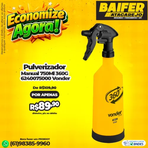 Pulverizador Manual 750Ml 360G 6240075000 Vonder