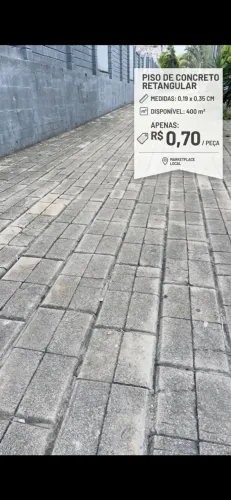 Piso de concreto retangular