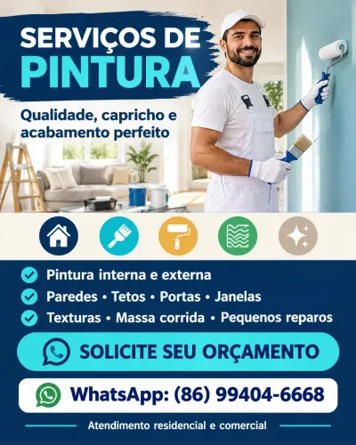 Pintor Profissional - Pintura Interna, Externa e Acabamentos
