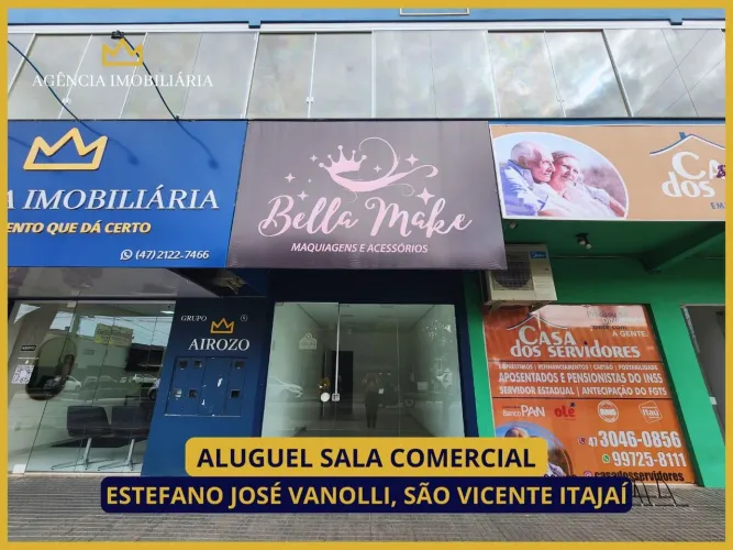 ALUGUEL SALA COMERCIAL ESTEFANO JOSÉ VANOLLI, SÃO VICENTE ITAJAÍ