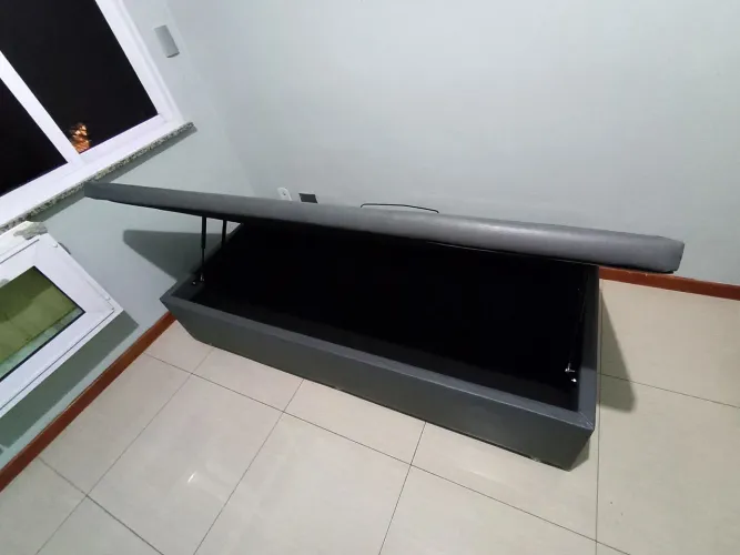 Cama box solteiro Ortobom + colchão