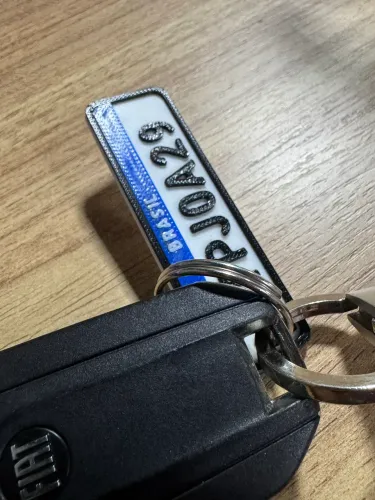 Chaveiro Impressão 3D placa do veículo!
