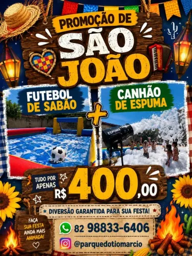 Aluguel de futebol de sábao 10m x 5m + canhão de espuma promoção 