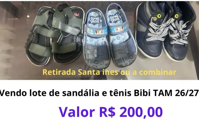 Kit tênis e sandálias Bibi e outros