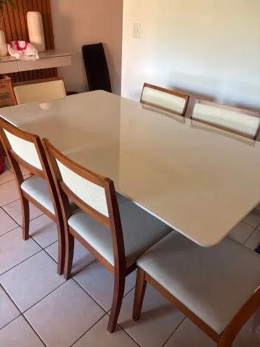 MESA 6 LUGARES COM 6 CADEIRAS