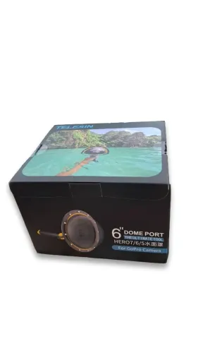 Dome Telesin 6? para GoPro Hero 5/6/7 ? Novo