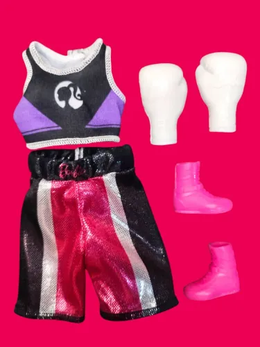 Roupa e Acessórios Barbie Boxeadora 