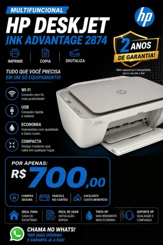 Impressora HP DeskJet (Ink Advantage 2874)