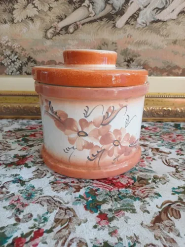 Pote de ceramica floral 20cm