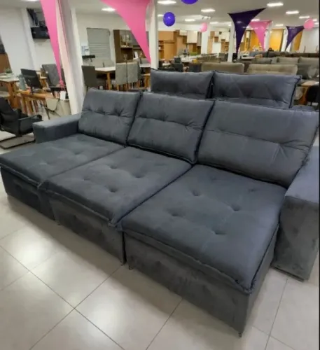 Sofa Retrátil e Reclinável Espanha 3,24mt (NOVO A PRONTA ENTREGA)