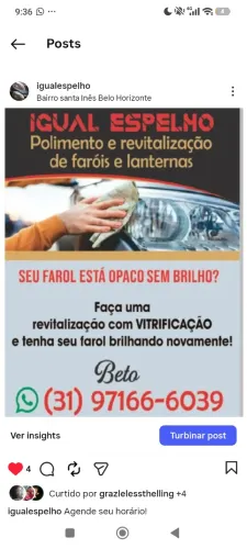 Polimento de faróis