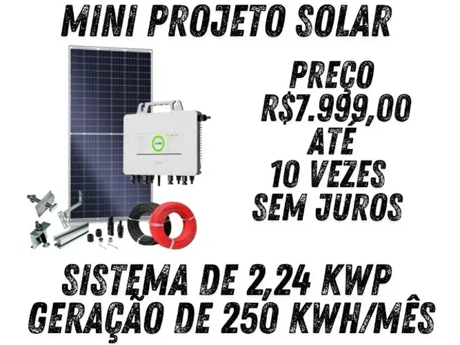 Energia Solar: Mini projeto barato