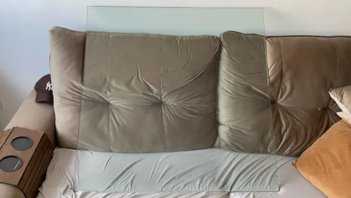 Tampo de Vidro Temperado Quadrado 1m x 1m - Espessura Extra [12mm] - Ótimo Estado
