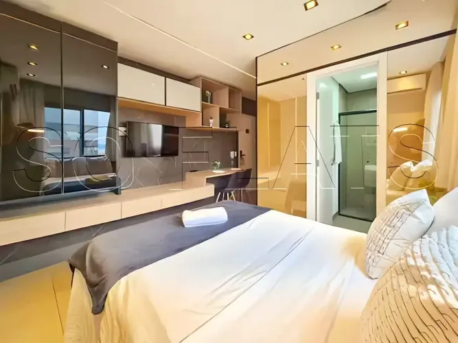 Liberdade: studio de 22m² na Rua Vergueiro, ao lado da estação de metrô