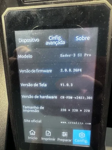 Impressora 3d Ender 3 s1 pro nova