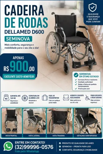 Cadeira de rodas + Cadeira de banho + Andador