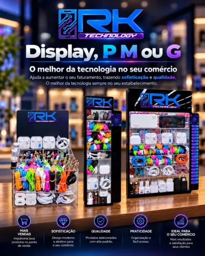 Display de acessórios para smartphones