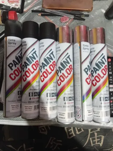 Tinta spray paint color cromado ou preto